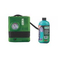 Minicompresor 12 V Salki 8302061 más repara pinchazos