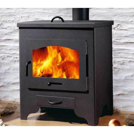 Estufa de leña Panadero modelo Oslo con horno superior 13 Kw
