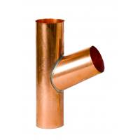 Derivación redonda para bajantes de canalón de cobre