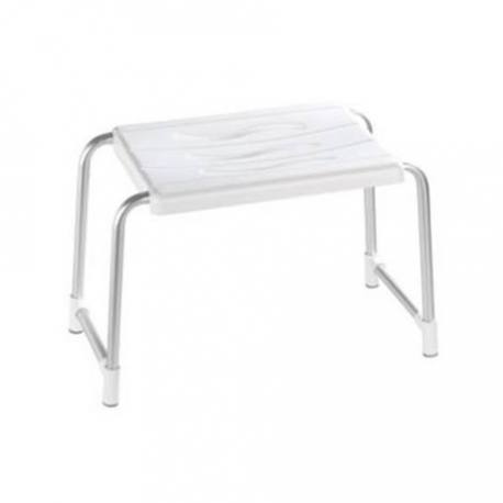 Taburete para ducha SECURA en aluminio blanco 50X26X32 CM