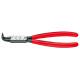 Alicate Knipex 44 21 J puntas curvas para circlips Seeger interiores