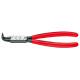 Alicate Knipex 44 21 J puntas curvas para circlips Seeger interiores