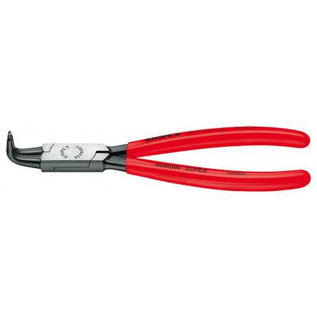 Alicate Knipex 44 21 J puntas curvas para circlips Seeger interiores