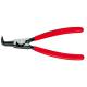 Alicate Knipex 46 21 A31 de puntas curvadas para circlips Seeger exteriores