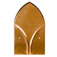 Teja de cobre modelo pico pala de 245 x 135 x 0.6 mm