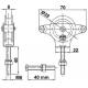 Polea tendal modelo 1 de tornillo 40mm roldana de plástico