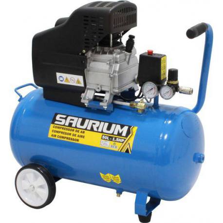 Compresor de aire con motor monofásico Saurium 1.5 Hp 50 Lt 138L/Min