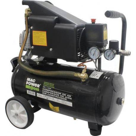 Compresor monofásico Mac Power 1.5 Hp 24 Lt