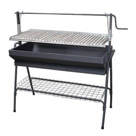 Barbacoa Alpis parrilla acero inoxidable 100 cm elevable