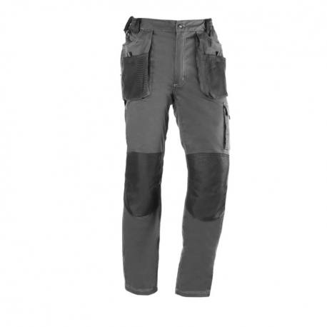 Pantalon de trabajo multibolsillos Juba Flex gris negro