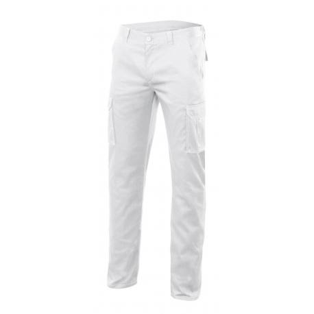 Pantalón de trabajo multibolsillos Velilla Stretch blanco