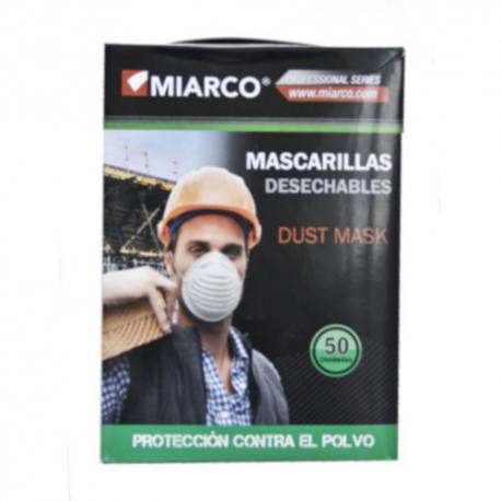 Mascarilla desechable de papel Miarco 141 con adaptador 50 unidades