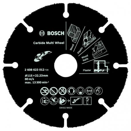 Disco de corte multimateriales Bosch para amoladoras 115 mm 2608623012