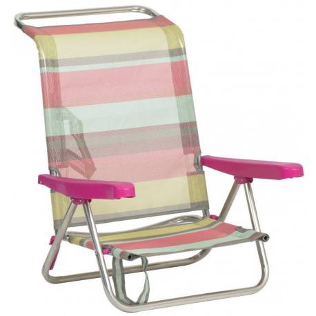Silla de playa Alco Fibreline 604ALF con asa y patas bajas
