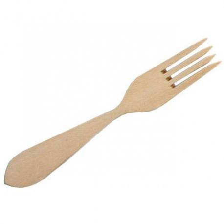 Tenedor de madera 20cm.
