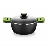 Cacerola alta con tapa de aluminio fundido 28cm.