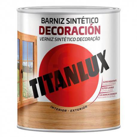 Barniz sintético satinado color caoba Titan