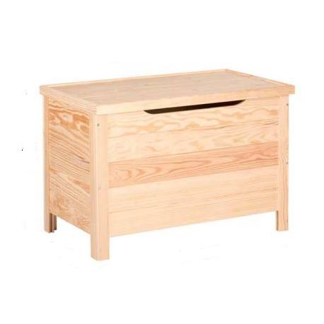 Baúl de madera de pino sin barnizar