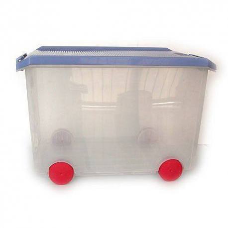 Caja multiusos con ruedas tatay azul 60 lts