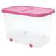 Caja multiusos rosa Fresh con ruedas 60 L