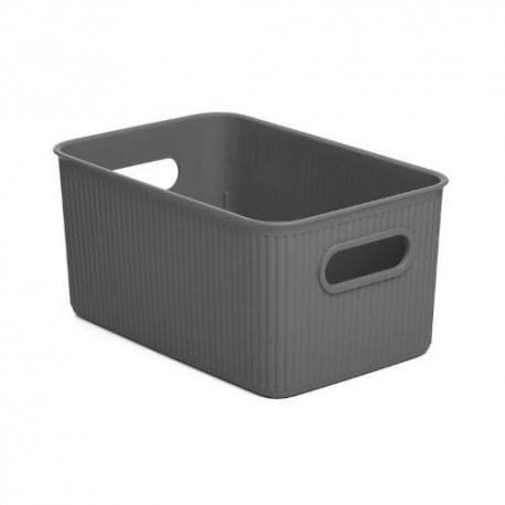 Cesta de ordenación gris 5 lts 13x27.2x18.1 cms Cesta de ordenación gris 5 lts 13x27.2x18.1 cms