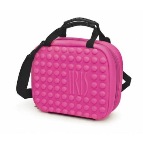 Bolsa porta alimentos rosa con contenedor 0,8 lt