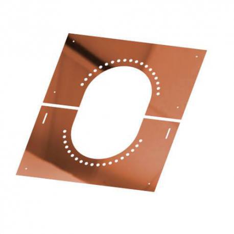 Placa remate mural 0º-30º tubería Dinak DW 316L-Cobre