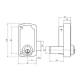 Cerradura de sobreponer Ilargi 1056C Derecha 70mm