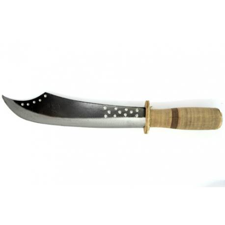Cuchillo de monte Avalon AVD4 con mango de cuero 22cm