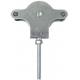 Polea tendedero Wolfpack zincado 60 mm roldana metálica con tornillo
