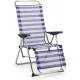 Tumbona relax fibreline aluminio rayas azul