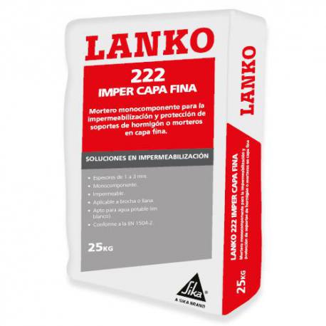 Mortero de impermeabilización Sika Lanko Imper 222 25Kg