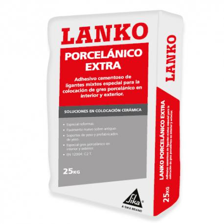 Adhesivo flexible Sika Lanko Porcelánico Extra 25Kg