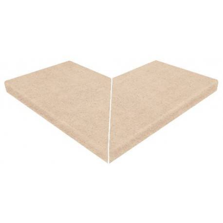 Gres porcelánico Cartabón exterior peldaño recto EVO Beige GRESMANC