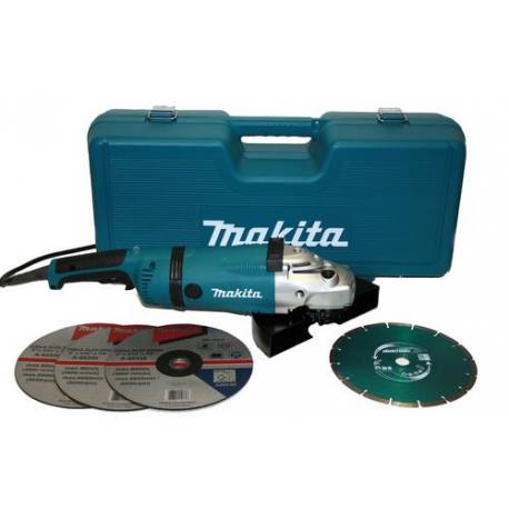 AMOLADORA ANGULAR MAKITA GA9030RKDX 2400W 230M/M +SET