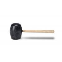 Maza de goma negra con cara plana y esferica 750 gr Rubí