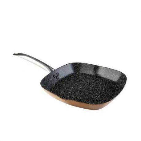 Grill liso forjado inducción cobre 28cm