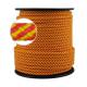 Cuerda trenzada poliprelono helicoidal color amarillo y rojo en rollos