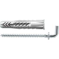 Taco universal UX WH con borde y alcayata Fischer