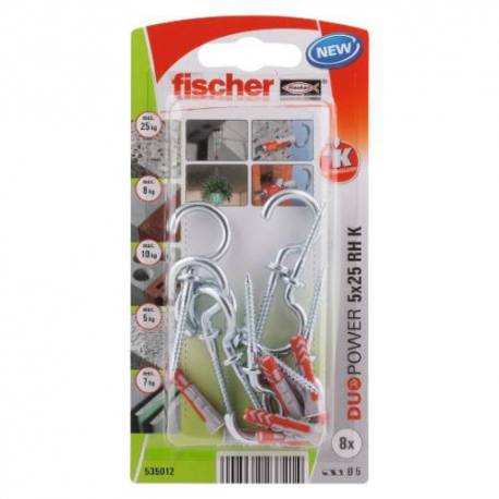 fischer DUOPOWER 5 x 25 RH con hembrilla abierta