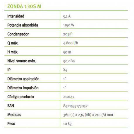 Bomba superficie Zomba 1300 SM 1300 W