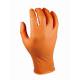 Guantes de nitrilo desechable naranja 50 uds