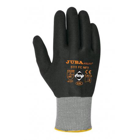 Guantes de nylon y nitrilo Foam NFT Agility negro 10 uds