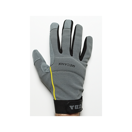 Guantes de piel mecanix color gris