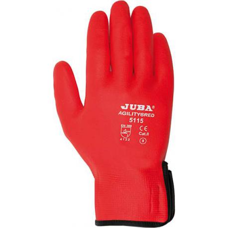 Guantes de nylon y nitrilo Foam Agility Red