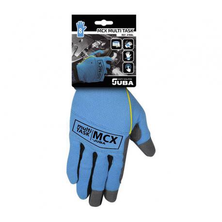 Guante piel Mecanix Azul refuerzo 5 pares