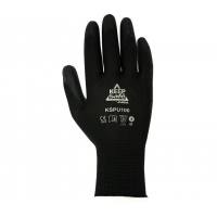 Guante de poliester negro Keep Safe 12 uds