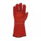 Guante para soldador de serraje rojo Juba