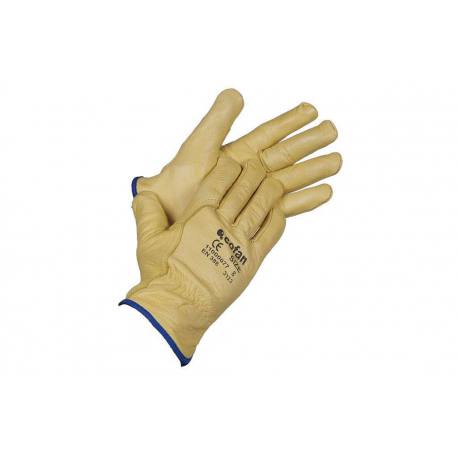 Guantes Piel Vacuno Extra Forro Interior Algodón Talla:T-8 Bolsa de 12 pares