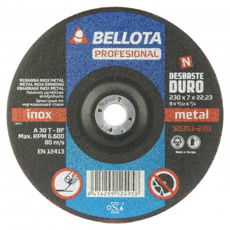 Disco de corte metal duro profesional Bellota 50351-230